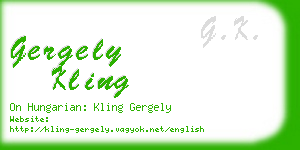 gergely kling business card